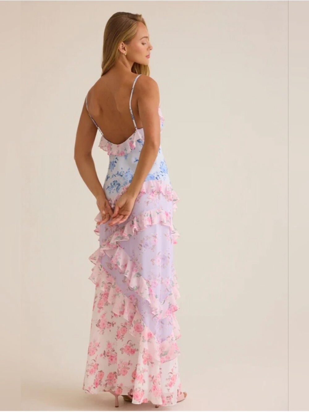 Altar'd State patchwork floral dress - Picture 4 of 6